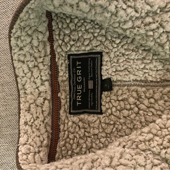 True Grit - Bonded Vintage Cord 1/4 Zip Pullover - Brown - XL - Picture 3 of 3